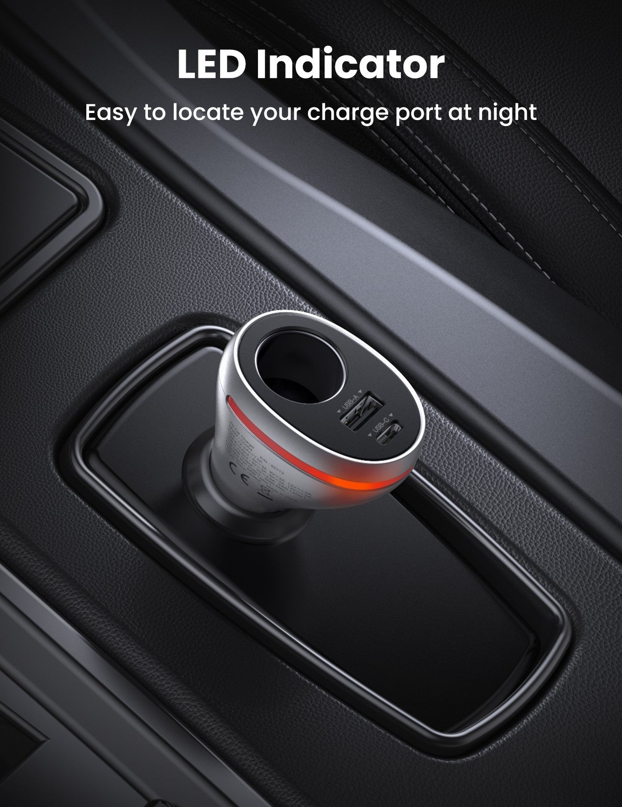 84W Dual Port Car Charger (Space Grey)
