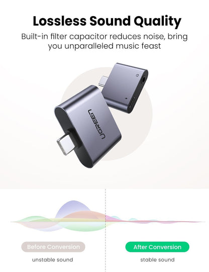 70312 2-In-1 Usb C To C And 3.5Mm Adapter