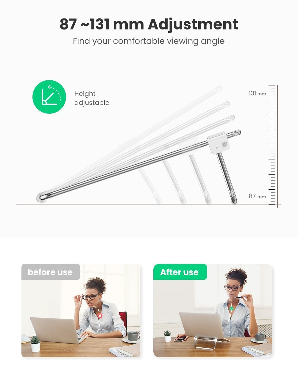 80348 Adjustable Laptop Desk Stand