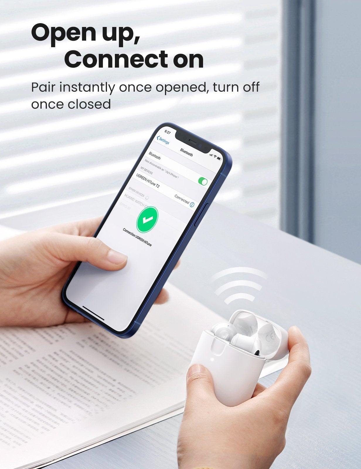 80652 T2 Wireless Earbuds White
