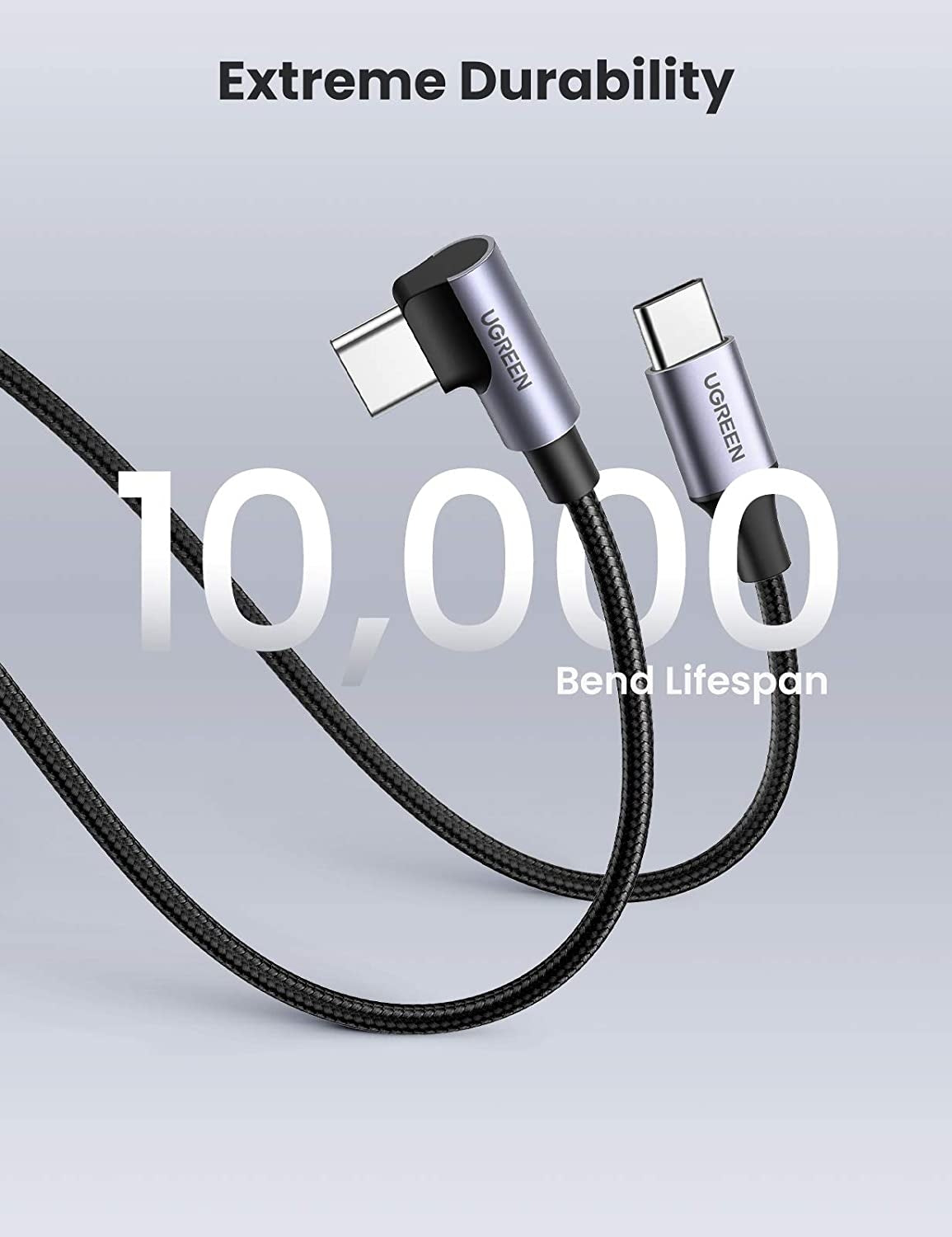 80714 Usb-C 2.0 To Angle Usb-C Cable Black 3M