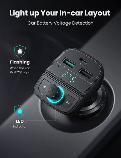 80910 Car Bluetooth 5.0 Fm Transmitter