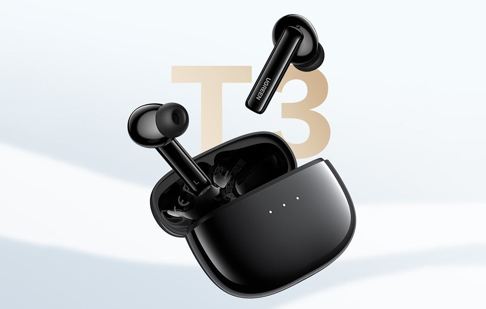 Hitune T3 Active Noise-Cancelling Wireless Earbuds (Black)