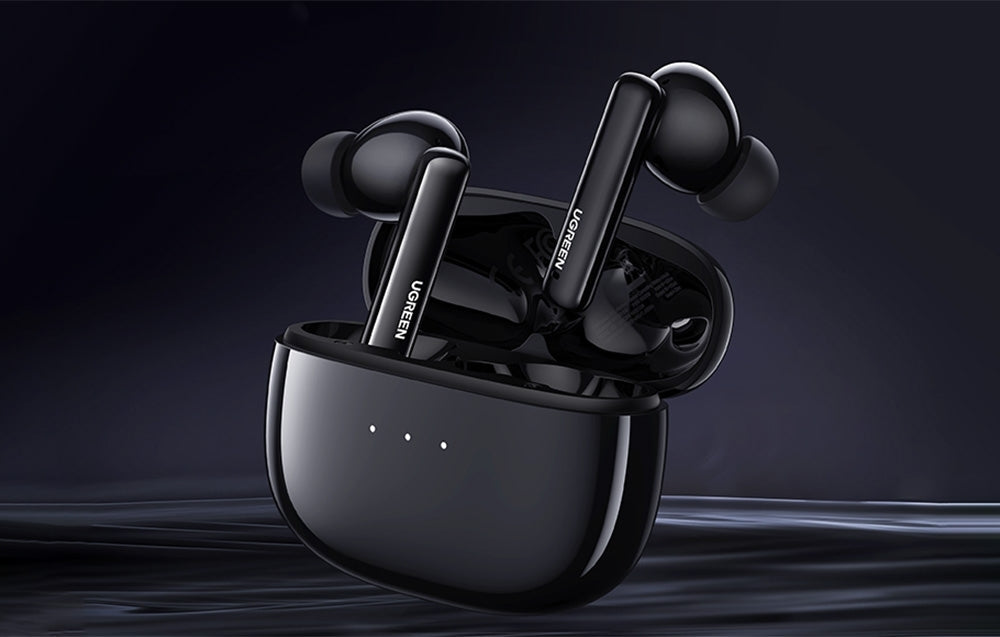 Hitune T3 Active Noise-Cancelling Wireless Earbuds (Black)