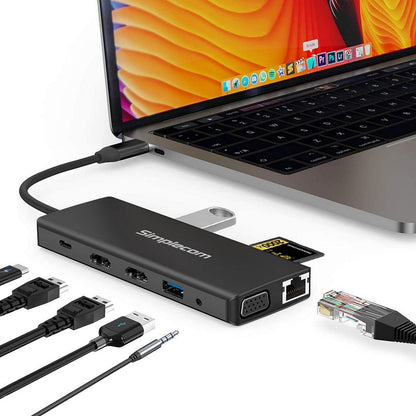 Usb-C 12-In-1 Multiport Docking Station Dual Hdmi + Vga Triple Display