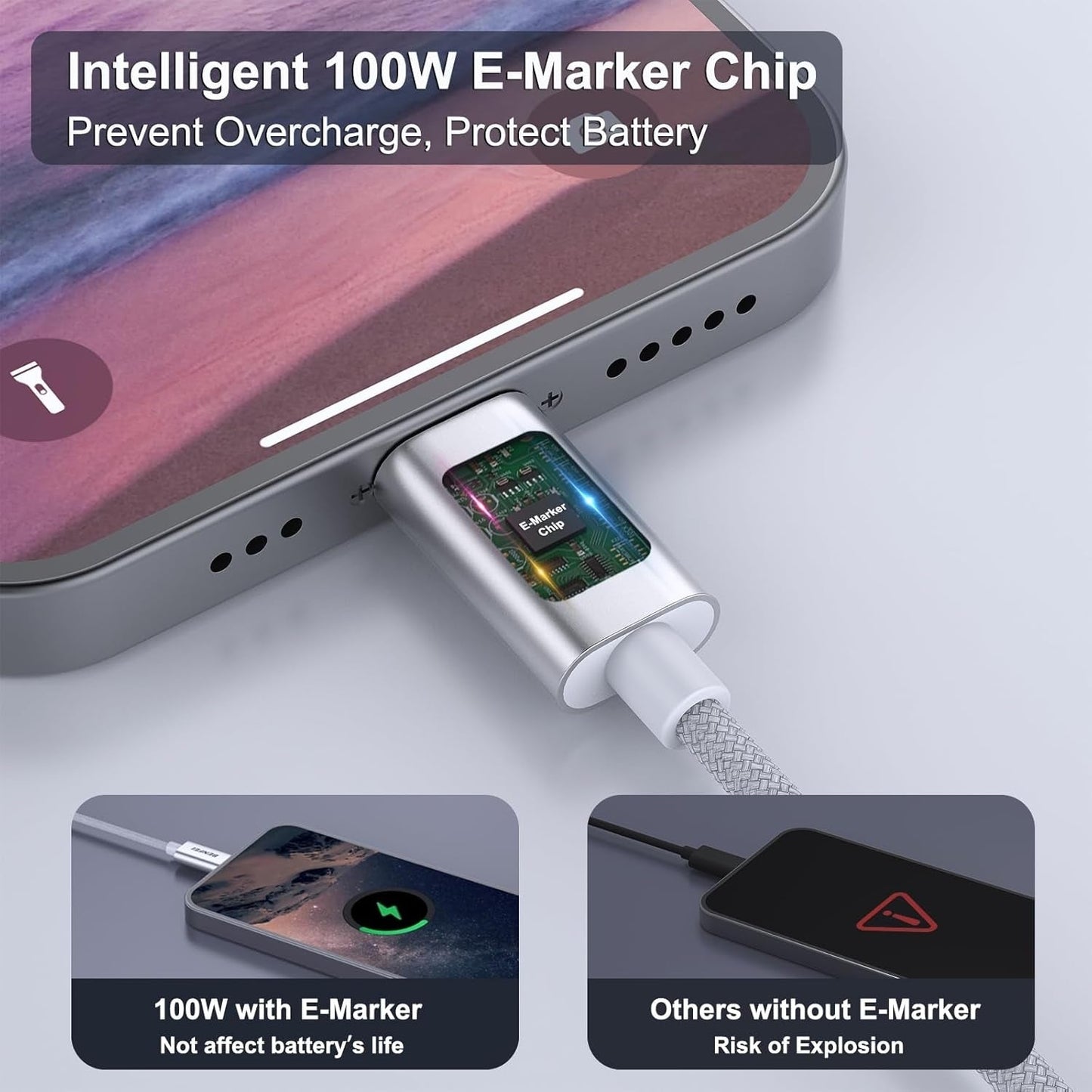 100W USB C to C Fast Charging Cable 1M
