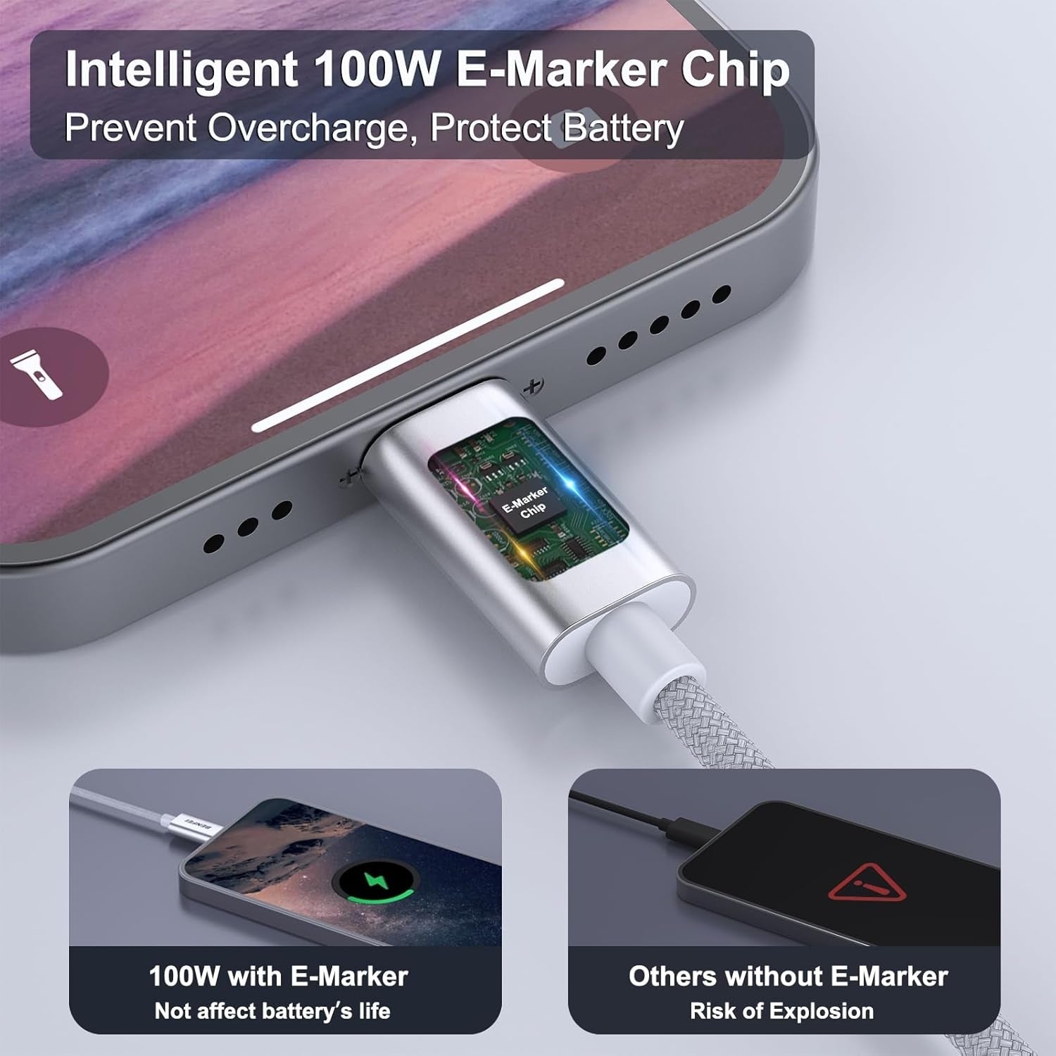 100W USB C to C Fast Charging Cable 1M