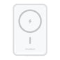 Sleek 5000mAh Wireless Magnetic Power Bank - White