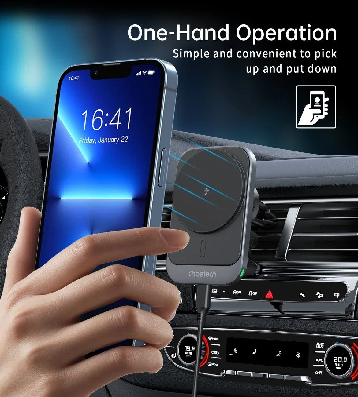 15W Magnetic Car Charger Holder