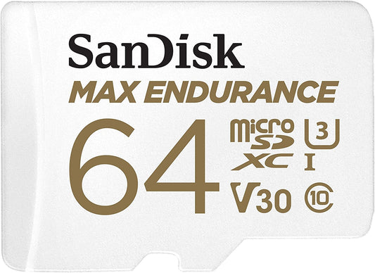 Max Endurance Microsdxc Card Sqqvr 64G (30 000 Hrs) Uhs-I C10 U3 V30