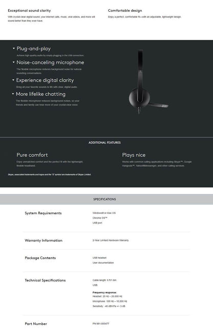 H340 Usb Headset (981-000477)