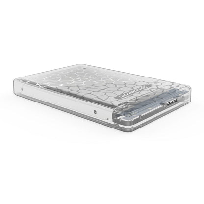 Compact Tool-Free 2.5'' Sata To Usb 3.0 Hdd/Ssd Enclosure Transparent Clear