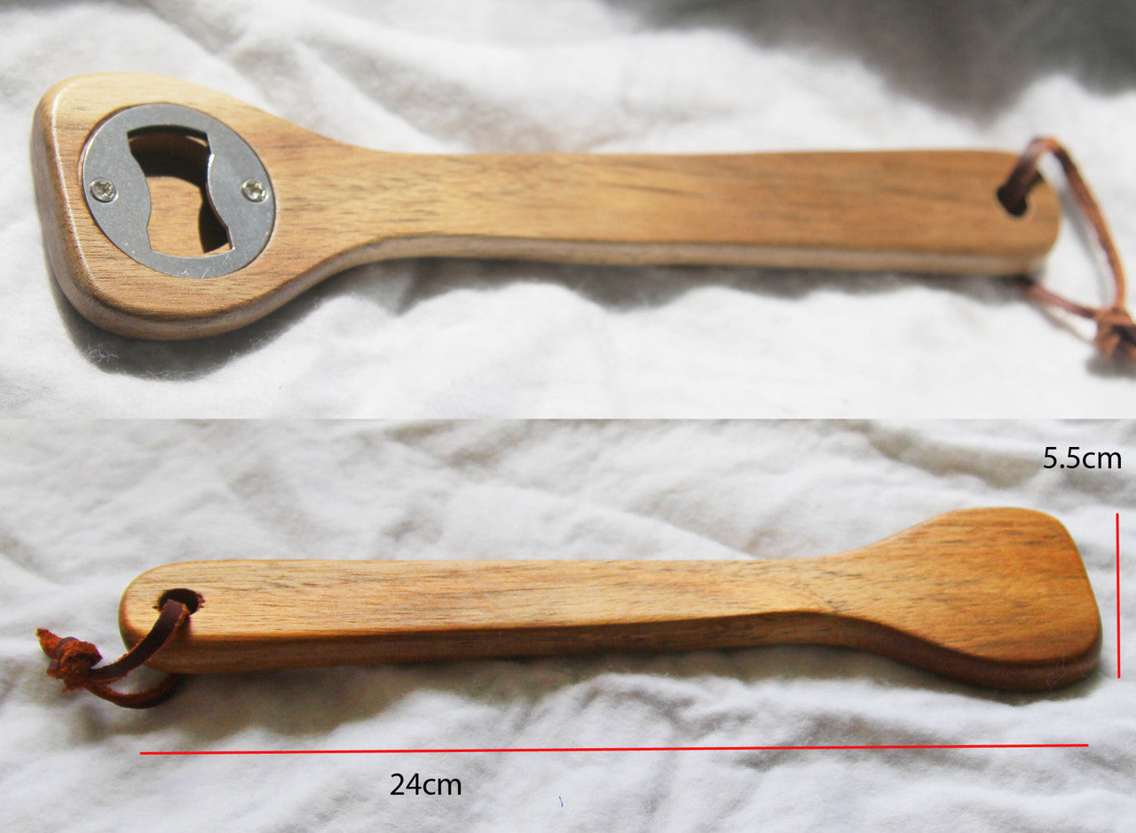 10 x Wholesale for Resell Wooden Spoon Bottle Opener Kitchen Foodie BBQ
