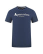 Aquascutum Men'S Midnight Blue/White/Grey Cotton Tee Shirt