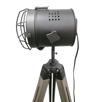 139Cm Nautical Tripod Floor Lamp - Steel Grey
