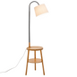 Tripod Floor Lamp Side Table With Shelf & Usb Charger
