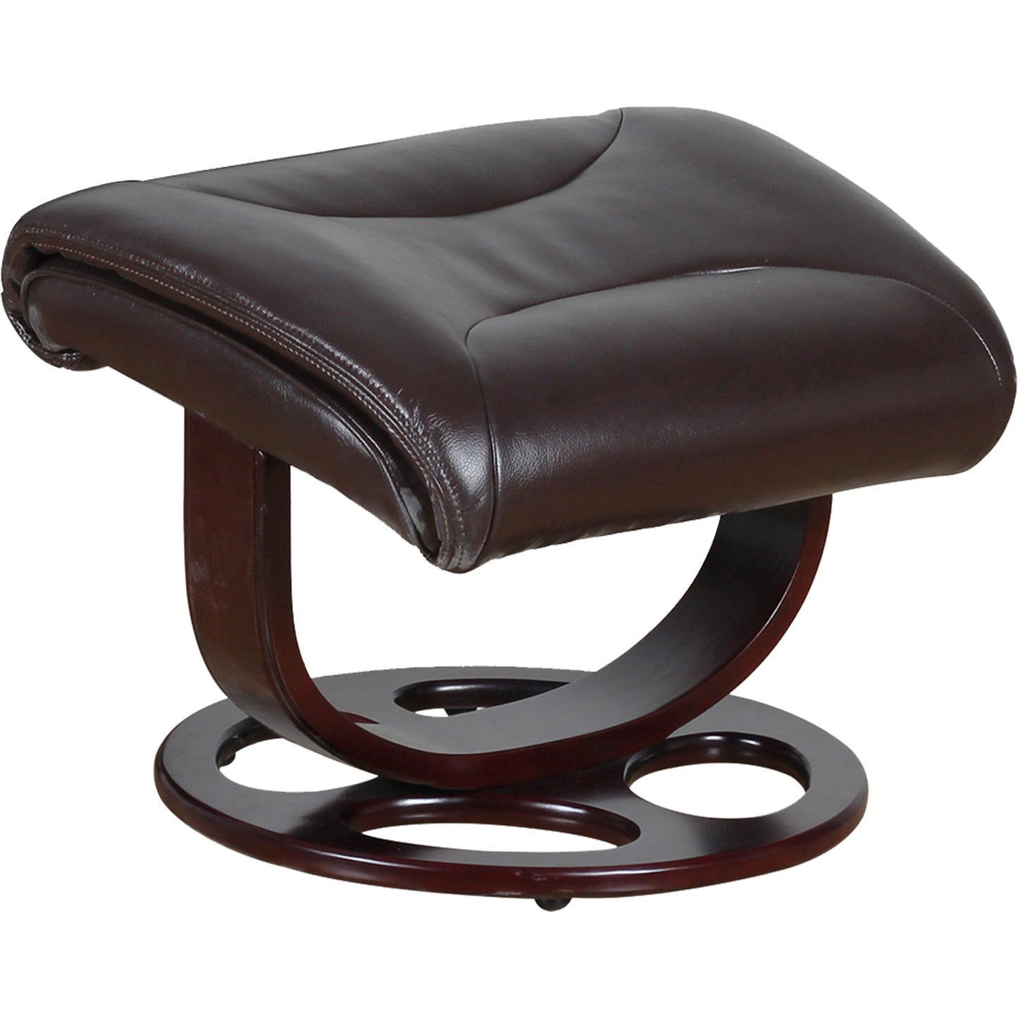 Julio Leather Reclining Lounge Arm Chair With Ottoman