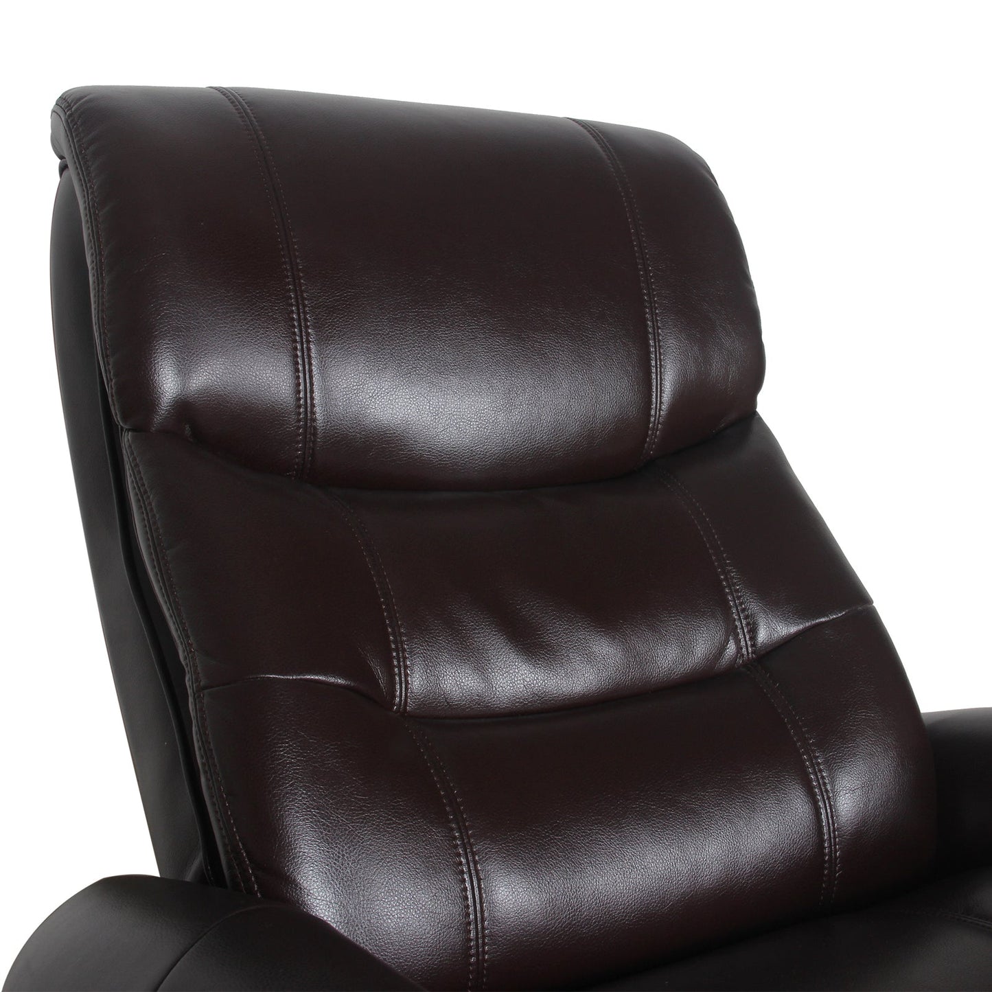 Julio Leather Reclining Lounge Arm Chair With Ottoman