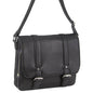 Pierre Cardin Pebbled Leather 13" Laptop Bag - Black