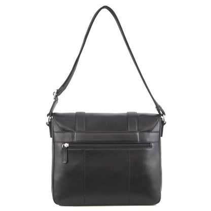 Pierre Cardin Pebbled Leather 13" Laptop Bag - Black