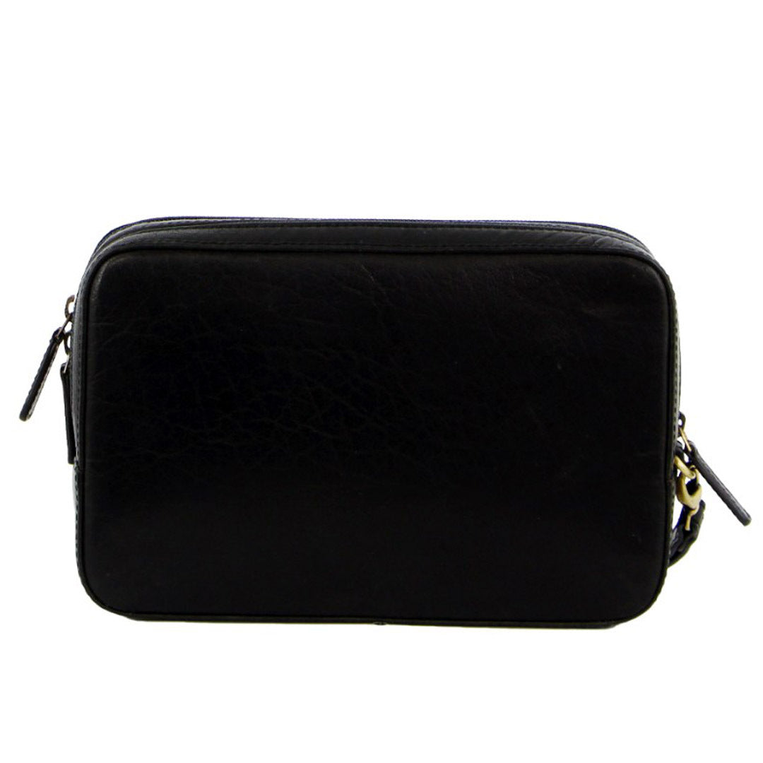 Mens Italian Leather Organizer Bag Toiletry Travel - Black