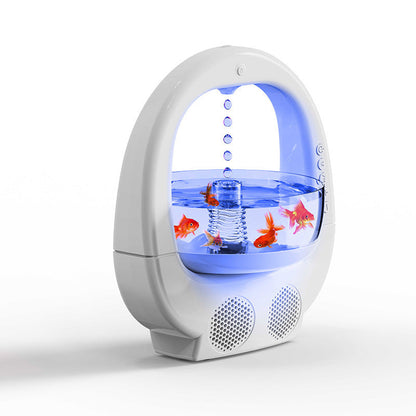 Black 3 In 1 Anti-Gravity Humidifier Aromatherapy Machine Blueto