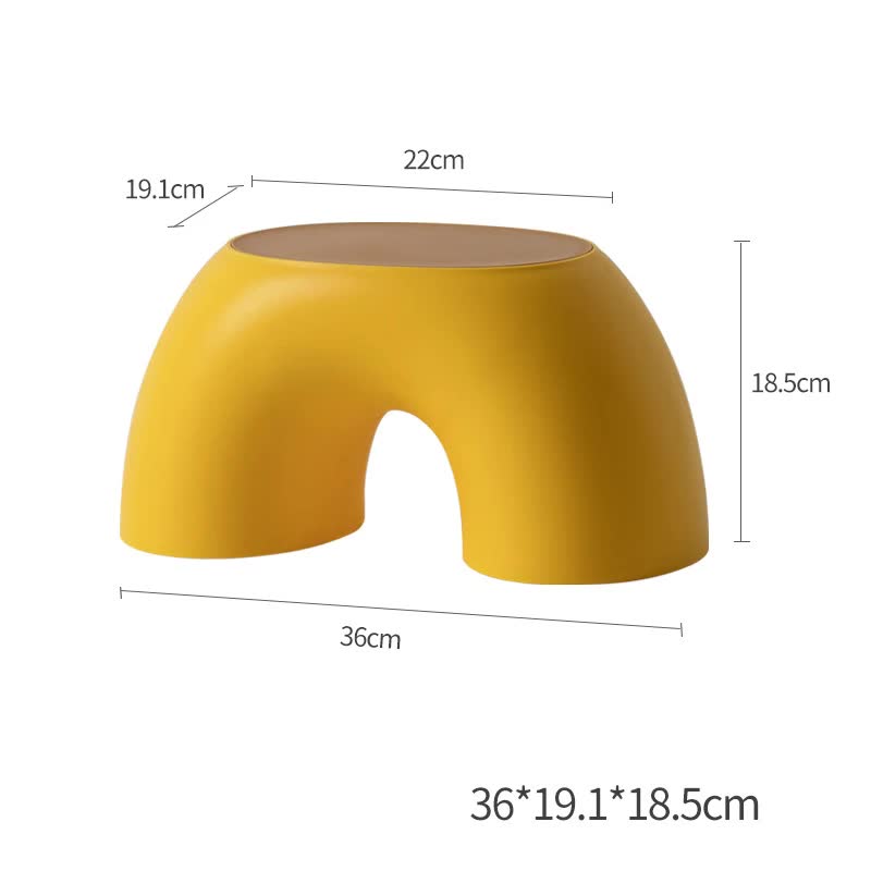 Elegant Yellow Minimalist Footstool - Durable & Anti-Slip