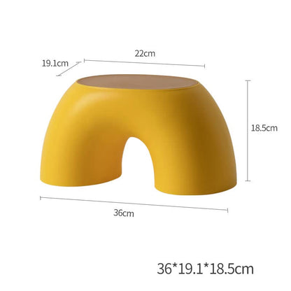 Elegant Yellow Minimalist Footstool - Durable & Anti-Slip