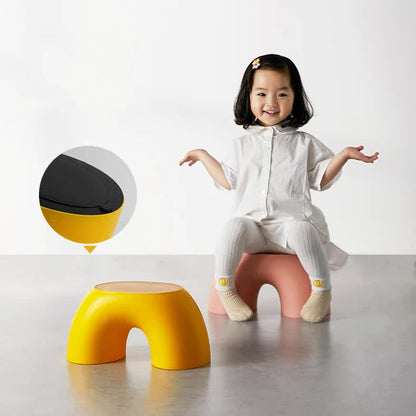 Elegant Yellow Minimalist Footstool - Durable & Anti-Slip