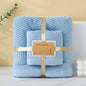Luxurious Beige Towel Set - Diagonal Stripe Bath & Hand Towels