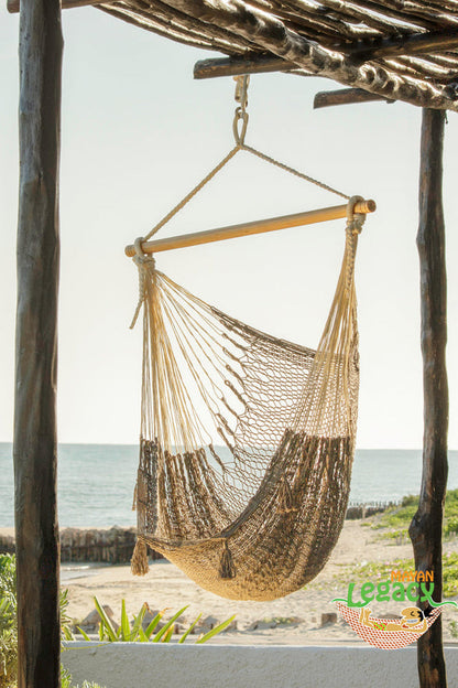 Extra Large Outdoor Cotton Mexican Hammock Chair in Dream Sands Colour