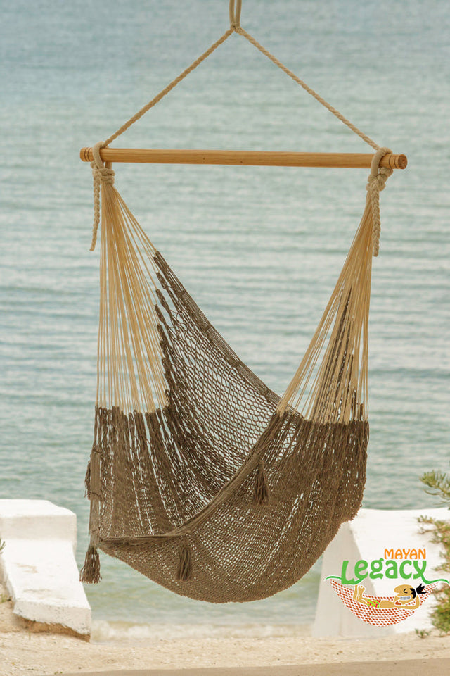 Extra Large Outdoor Cotton Mexican Hammock Chair in Dream Sands Colour