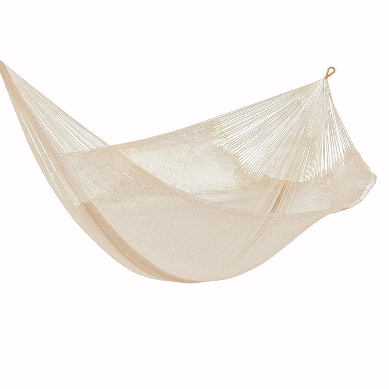 Jumbo Size Super Nylon Mexican Hammock In Cream Colour