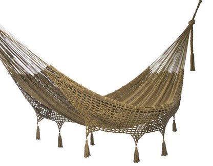 Outdoor Undercover Cotton Hammock Queen Size Cedar