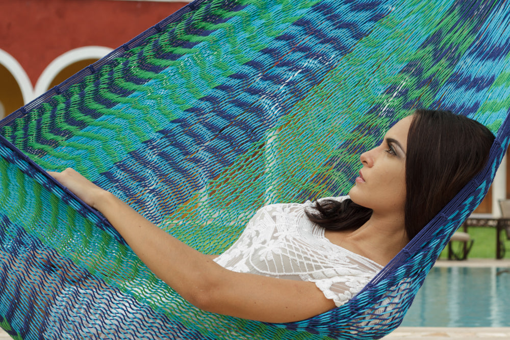 Outdoor Undercover Cotton Hammock Family Size Caribe