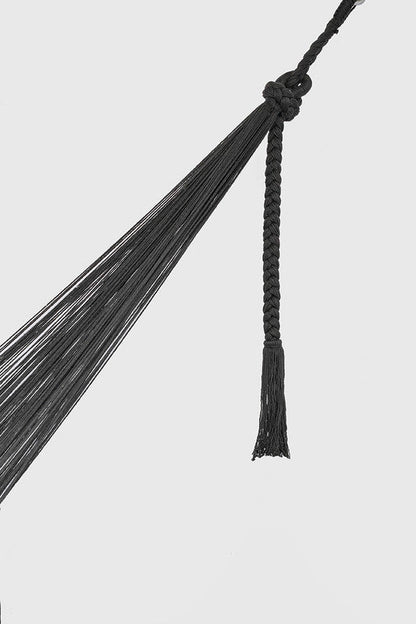 King Size Outdoor Cotton Mexican Hammock In Black