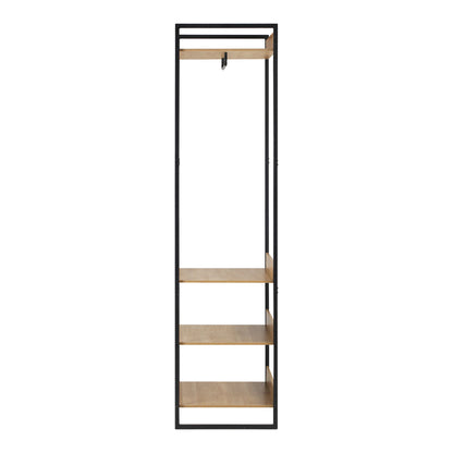 Clothes Rack Open Wardrobe 4 shelves Hanging Rail Metal