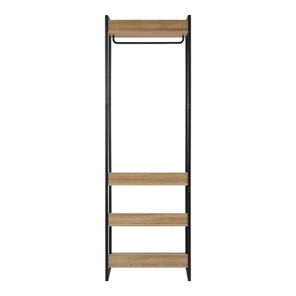 Clothes Rack Open Wardrobe 4 shelves Hanging Rail Metal