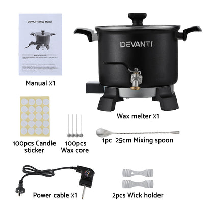 5L Wax Melter Candle Making 1200W Pot Quick Pour Spout Soy Soap