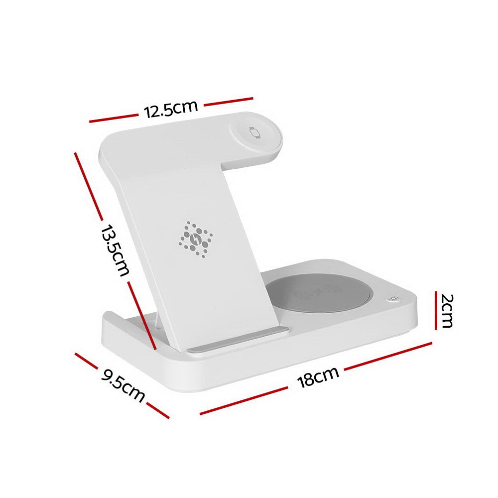Wireless Charger Dock Fast Charging for Phone White