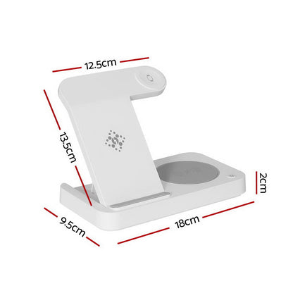 Wireless Charger Dock Fast Charging for Phone White