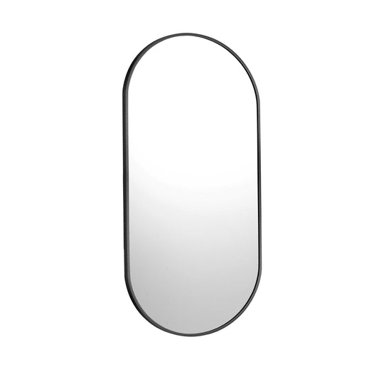 Wall Mirror Oval Black & Gold 84x50cm