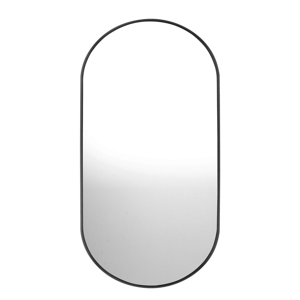 Wall Mirror Oval Black & Gold 84x50cm