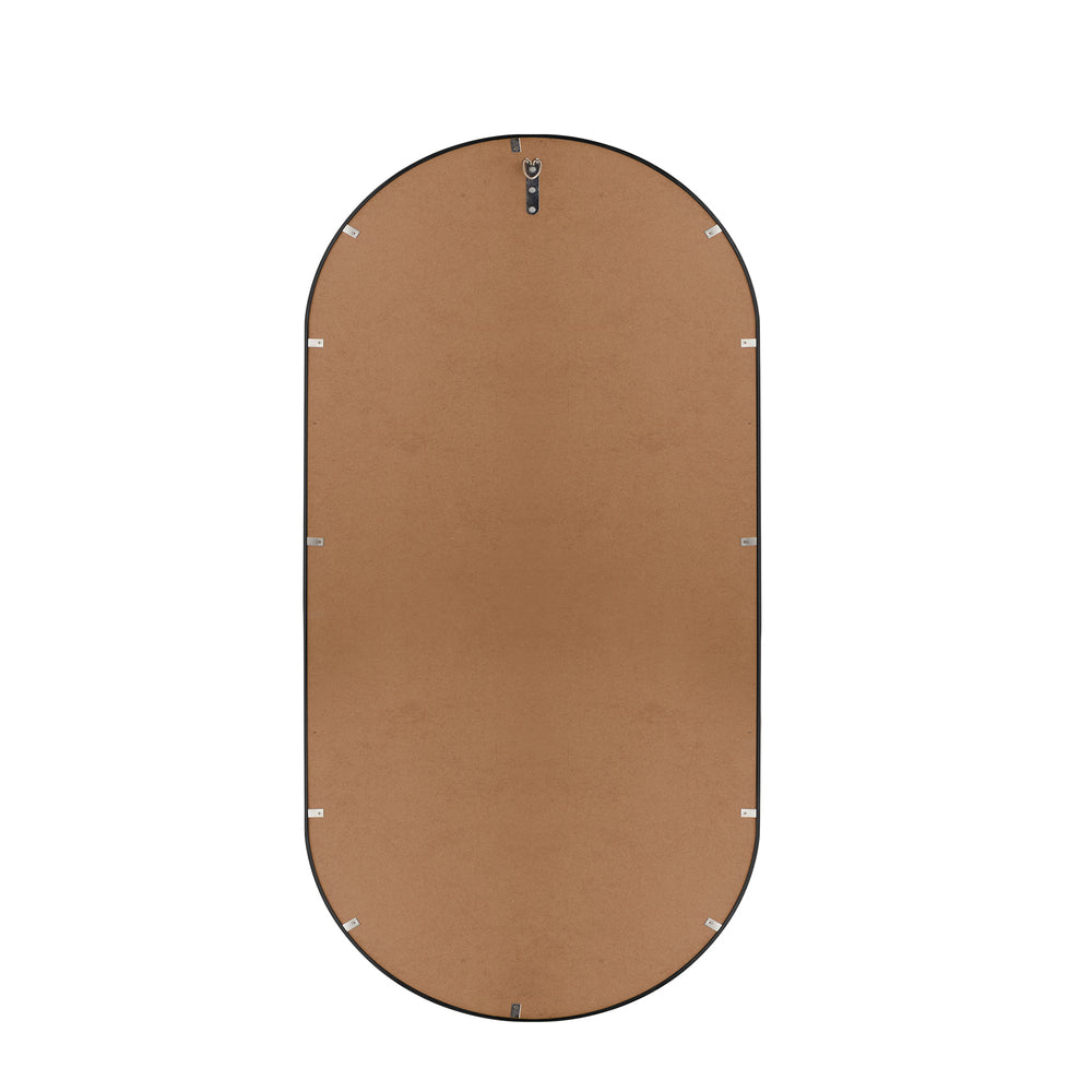 Wall Mirror Oval Black & Gold 84x50cm