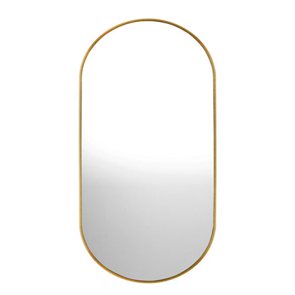 Wall Mirror Oval Black & Gold 84x50cm