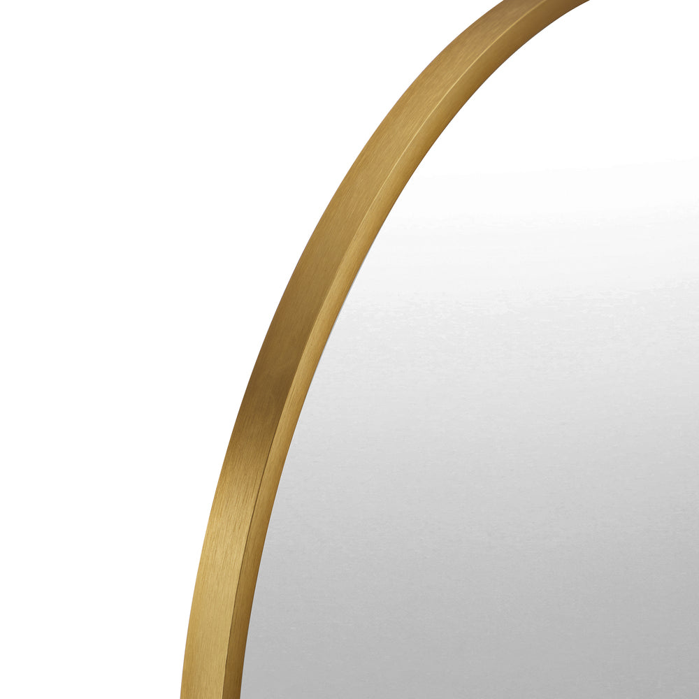Wall Mirror Oval Black & Gold 84x50cm