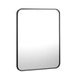 Wall Mirrors Black Metal Frame 65x50cm Rectangle