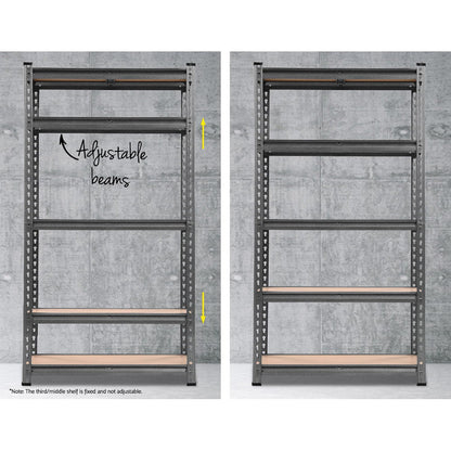 1.5M Garage Shelving Warehouse Rack Pallet Racking Storage Shelf Charcoal