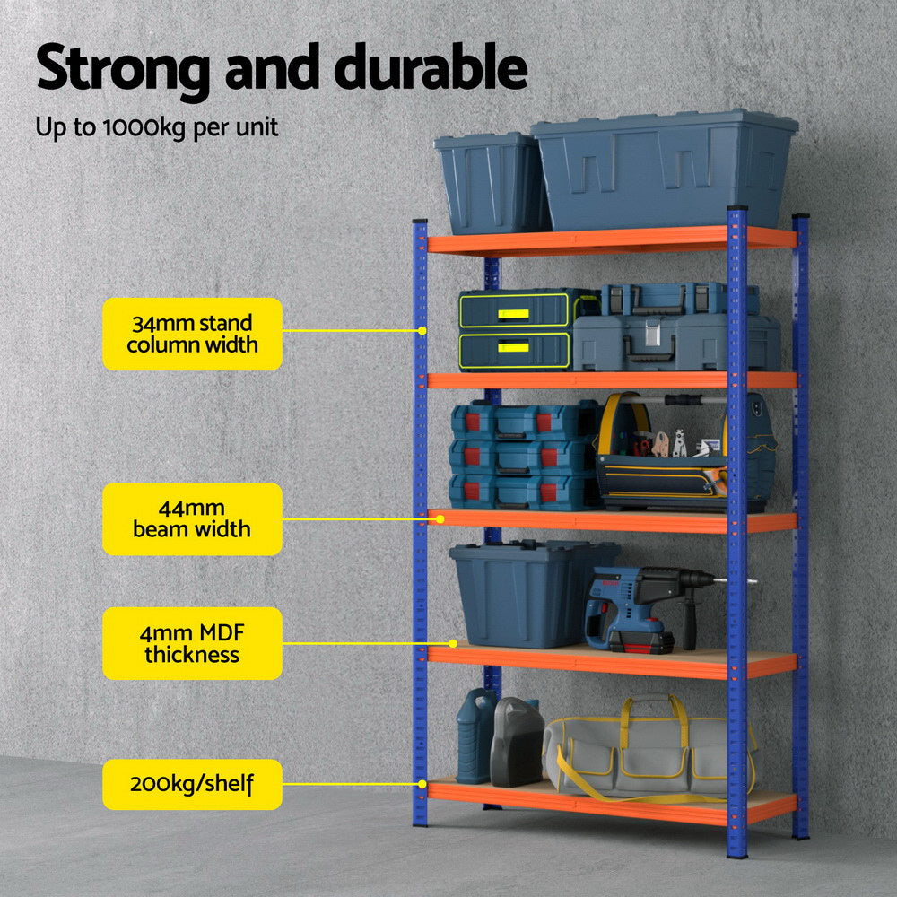 5 x 1.8M Garage Shelving Warehouse Rack - Nigel 3Apr 2025