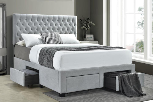 Comfortable bed with Drawers mattress and headboard